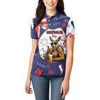 Australia Flag Day Women Polo Shirt Cool Kangaroo Beer Aussie Aussie Oi Oi