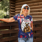 Australia Flag Day Women Polo Shirt Cool Kangaroo Beer Aussie Aussie Oi Oi