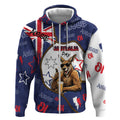 Australia Flag Day Zip Hoodie Cool Kangaroo Beer Aussie Aussie Oi Oi