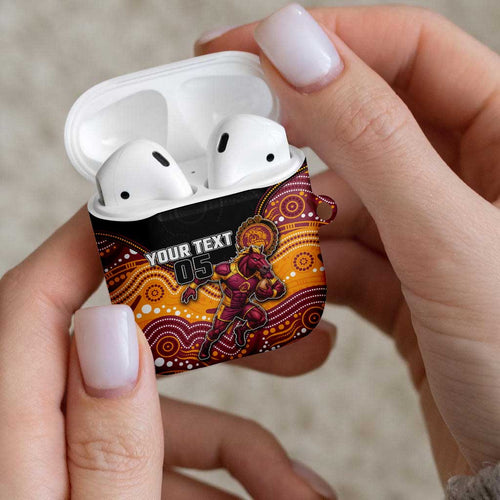 Custom Broncos AirPods Case Horse Mascot With Aboriginal Indigenous