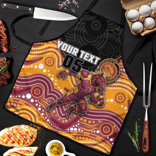 Custom Broncos Apron Horse Mascot With Aboriginal Indigenous
