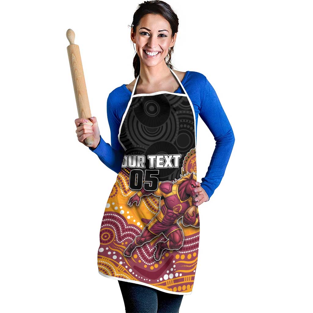 Custom Broncos Apron Horse Mascot With Aboriginal Indigenous