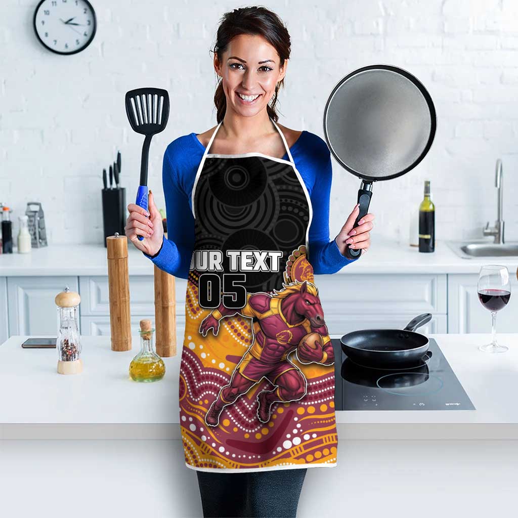 Custom Broncos Apron Horse Mascot With Aboriginal Indigenous