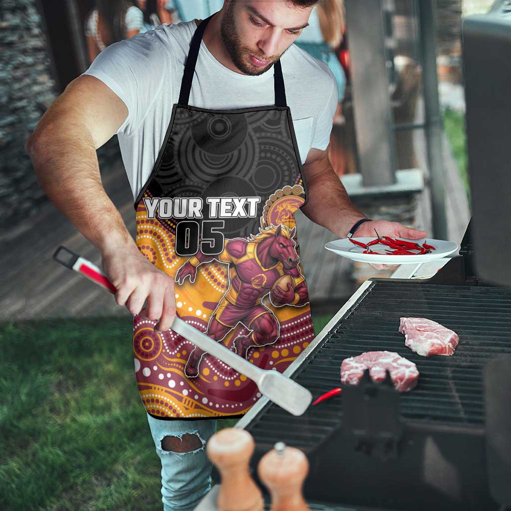 Custom Broncos Apron Horse Mascot With Aboriginal Indigenous