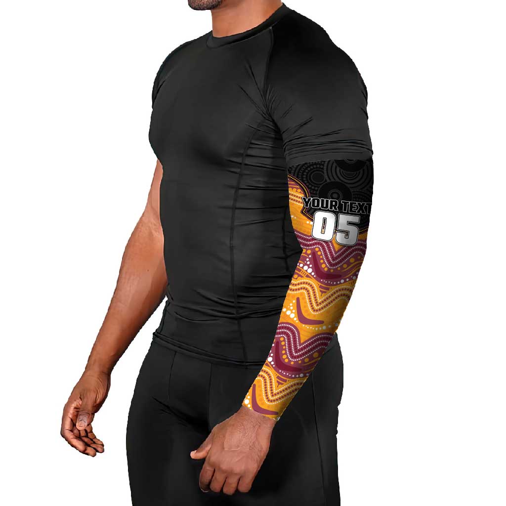 Custom Broncos Arm Sleeves Horse Mascot With Aboriginal Indigenous