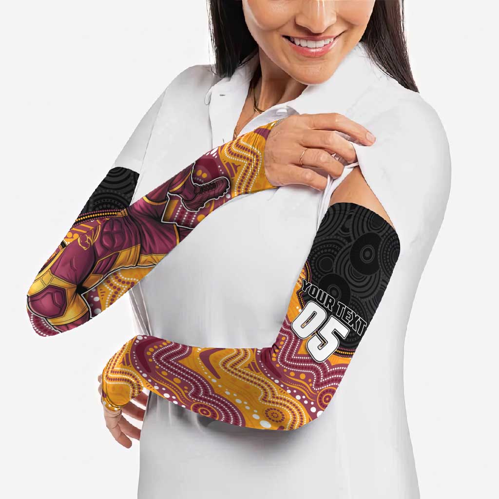Custom Broncos Arm Sleeves Horse Mascot With Aboriginal Indigenous