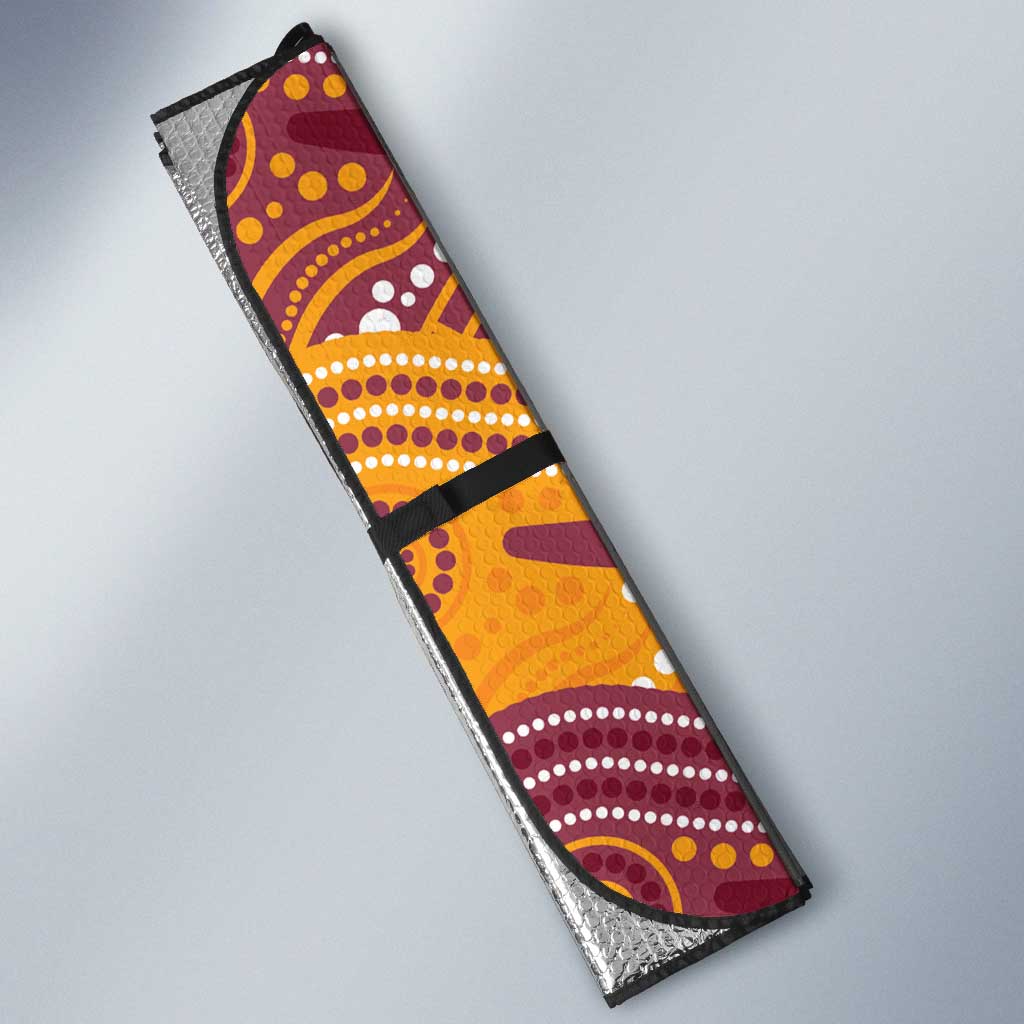 Custom Broncos Auto Sun Shade Horse Mascot With Aboriginal Indigenous