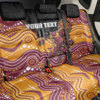 Custom Broncos Back Car Seat Cover Horse Mascot With Aboriginal Indigenous