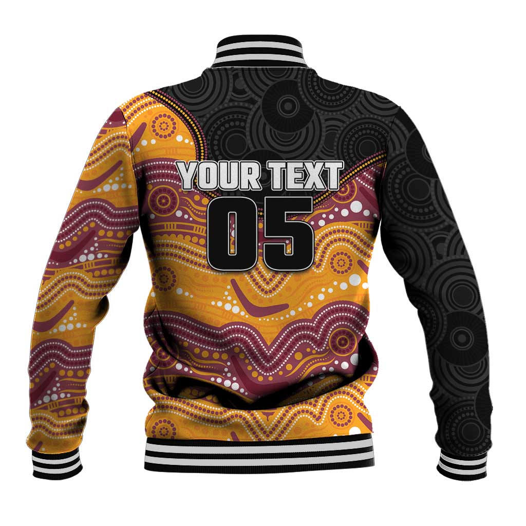 Custom Broncos Baseball Jacket Horse Mascot With Aboriginal Indigenous