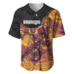 Custom Broncos Baseball Jersey Horse Mascot With Aboriginal Indigenous