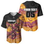 Custom Broncos Baseball Jersey Horse Mascot With Aboriginal Indigenous