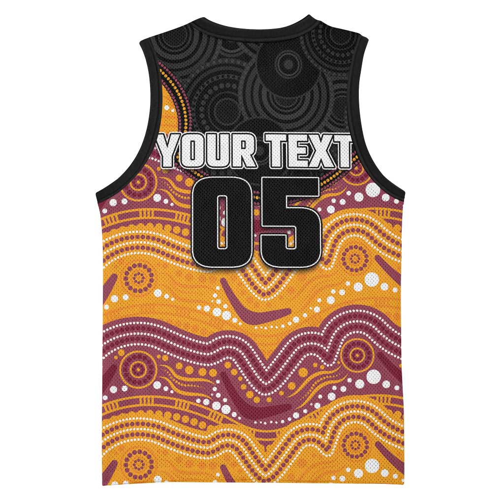 Custom Broncos Basketball Jersey Horse Mascot With Aboriginal Indigenous
