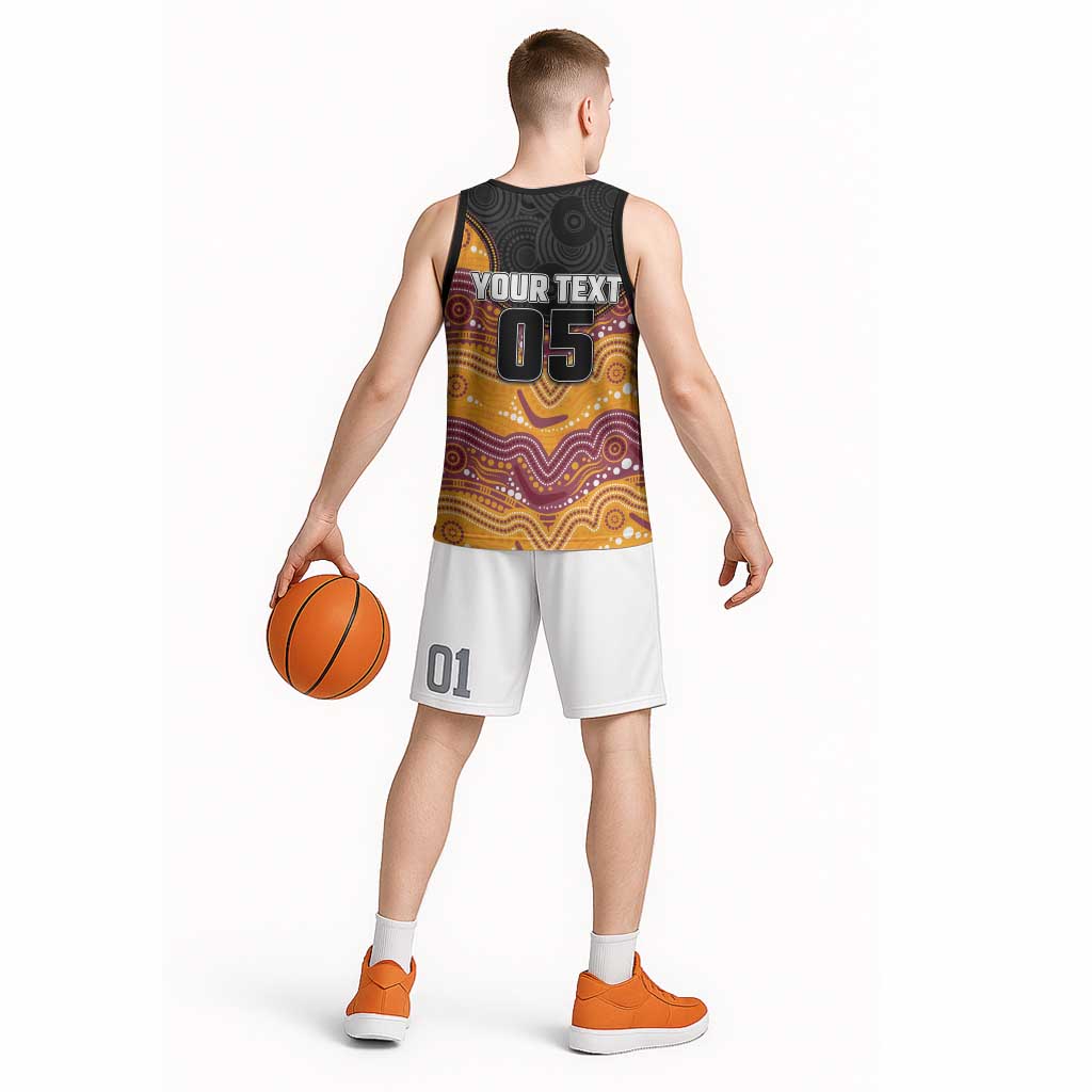 Custom Broncos Basketball Jersey Horse Mascot With Aboriginal Indigenous