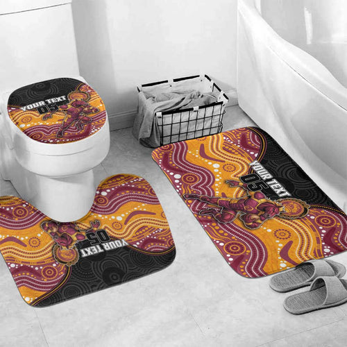 Custom Broncos Bathroom Set Horse Mascot With Aboriginal Indigenous