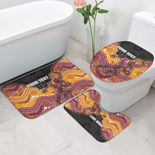 Custom Broncos Bathroom Set Horse Mascot With Aboriginal Indigenous