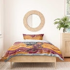 Custom Broncos Bedding Set Horse Mascot With Aboriginal Indigenous