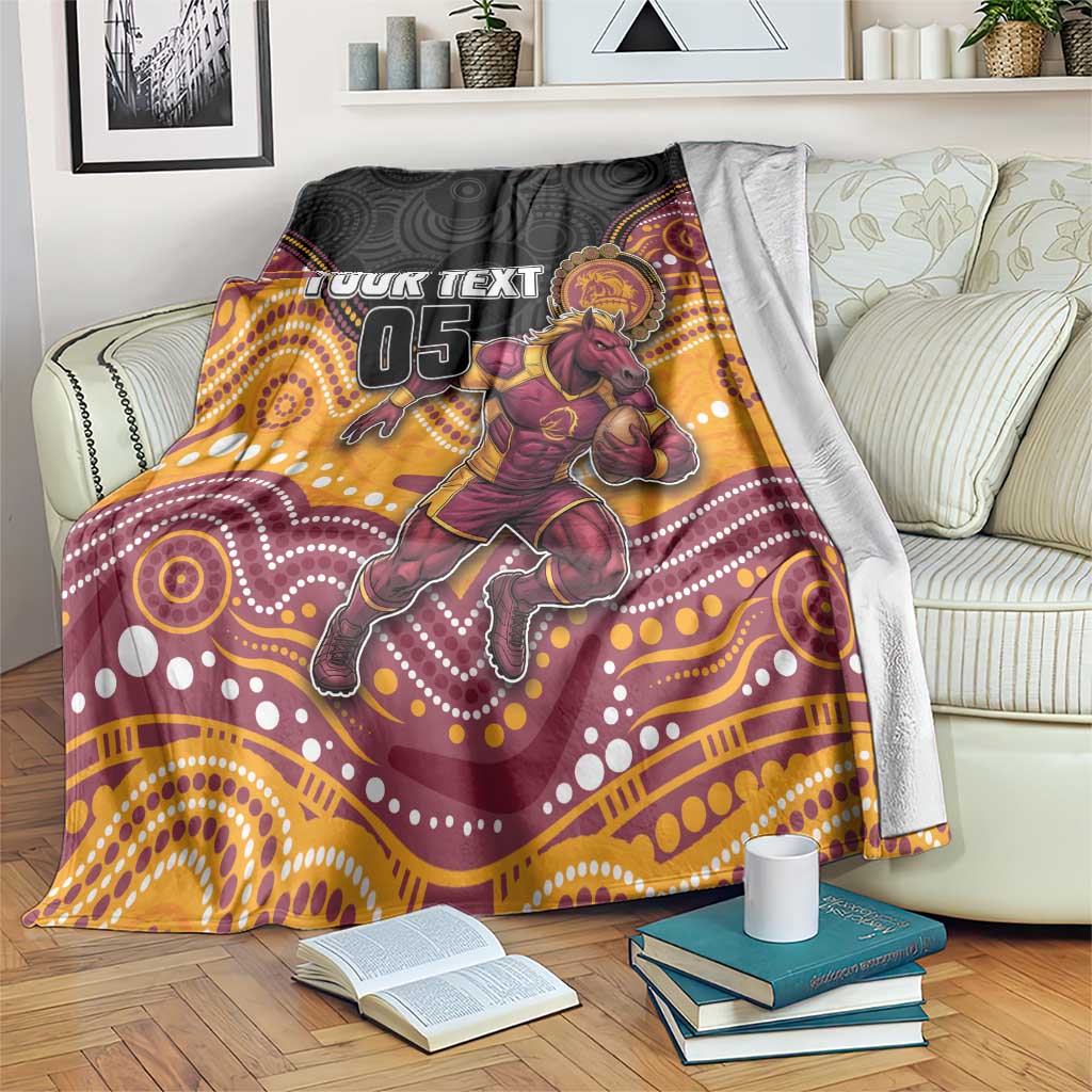 Custom Broncos Blanket Horse Mascot With Aboriginal Indigenous