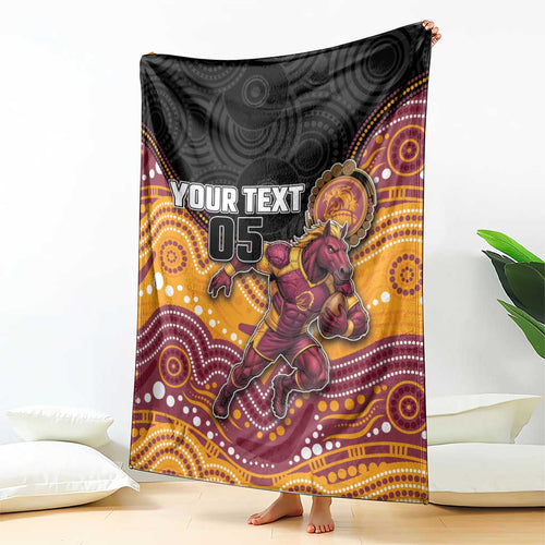 Custom Broncos Blanket Horse Mascot With Aboriginal Indigenous