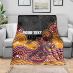 Custom Broncos Blanket Horse Mascot With Aboriginal Indigenous