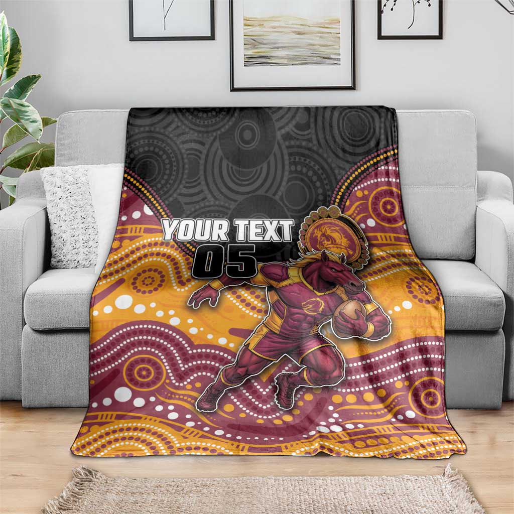 Custom Broncos Blanket Horse Mascot With Aboriginal Indigenous