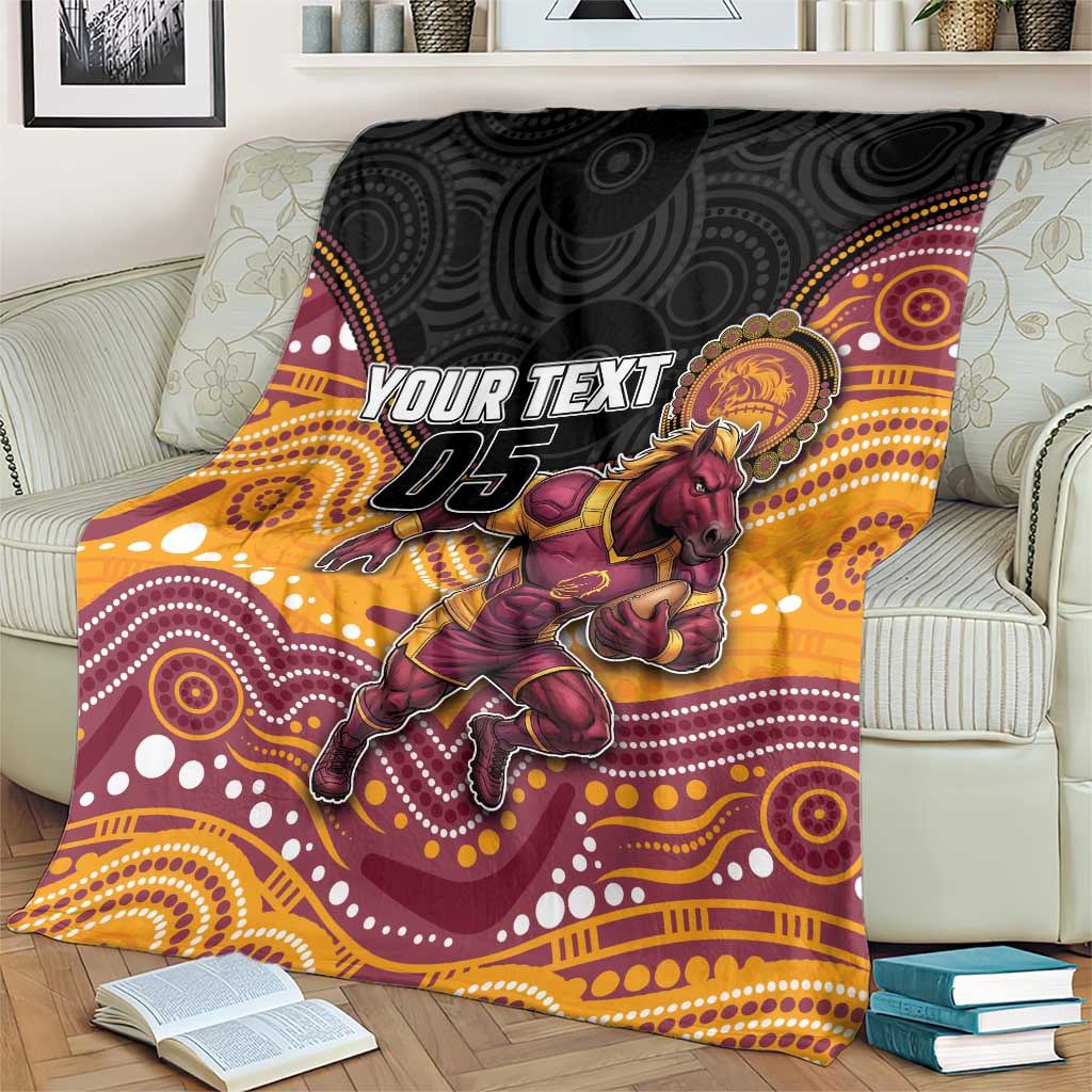 Custom Broncos Blanket Horse Mascot With Aboriginal Indigenous