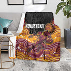 Custom Broncos Blanket Horse Mascot With Aboriginal Indigenous