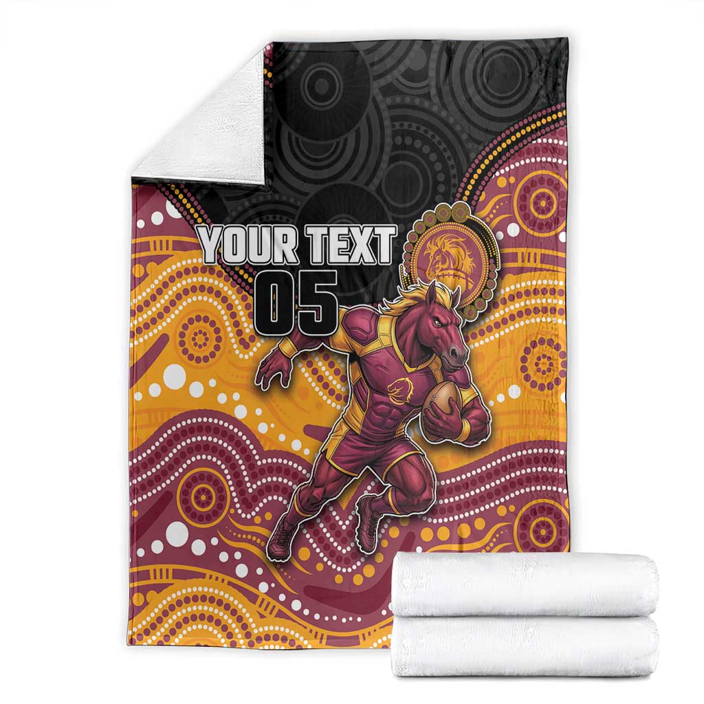 Custom Broncos Blanket Horse Mascot With Aboriginal Indigenous