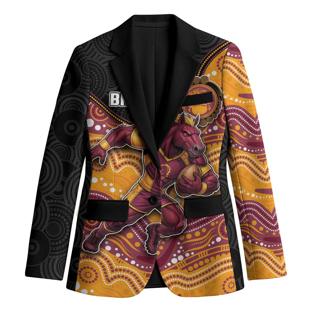 Custom Broncos Blazer Horse Mascot With Aboriginal Indigenous