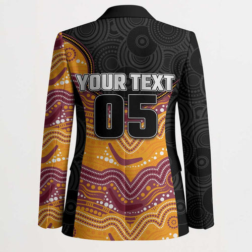 Custom Broncos Blazer Horse Mascot With Aboriginal Indigenous