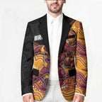 Custom Broncos Blazer Horse Mascot With Aboriginal Indigenous
