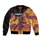 Custom Broncos Bomber Jacket Horse Mascot With Aboriginal Indigenous