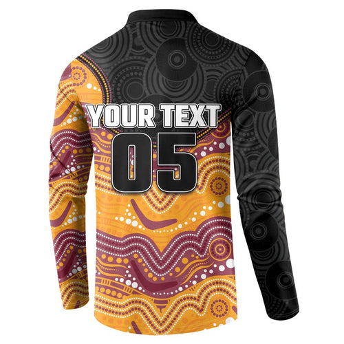 Custom Broncos Button Sweatshirt Horse Mascot With Aboriginal Indigenous