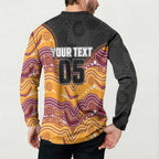 Custom Broncos Button Sweatshirt Horse Mascot With Aboriginal Indigenous