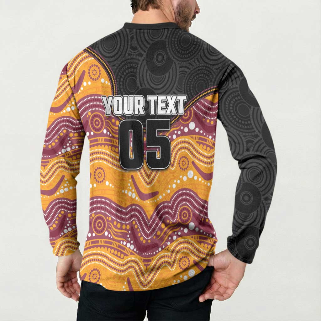 Custom Broncos Button Sweatshirt Horse Mascot With Aboriginal Indigenous