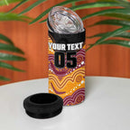 Custom Broncos 4 in 1 Can Cooler Tumbler Horse Mascot With Aboriginal Indigenous