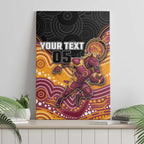 Custom Broncos Canvas Wall Art Horse Mascot With Aboriginal Indigenous