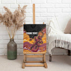 Custom Broncos Canvas Wall Art Horse Mascot With Aboriginal Indigenous