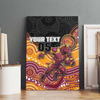 Custom Broncos Canvas Wall Art Horse Mascot With Aboriginal Indigenous