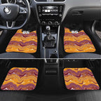 Custom Broncos Car Mats Horse Mascot With Aboriginal Indigenous