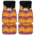 Custom Broncos Car Mats Horse Mascot With Aboriginal Indigenous
