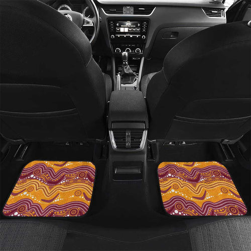Custom Broncos Car Mats Horse Mascot With Aboriginal Indigenous