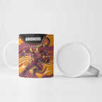 Custom Broncos Ceramic Mug Horse Mascot With Aboriginal Indigenous