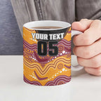 Custom Broncos Ceramic Mug Horse Mascot With Aboriginal Indigenous