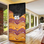 Custom Broncos Door Cover Horse Mascot With Aboriginal Indigenous