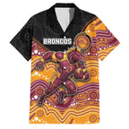 Custom Broncos Family Matching Summer Maxi Dress and Hawaiian Shirt Horse Mascot With Aboriginal Indigenous