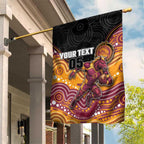 Custom Broncos Garden Flag Horse Mascot With Aboriginal Indigenous