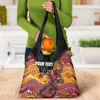 Custom Broncos Grocery Bag Horse Mascot With Aboriginal Indigenous