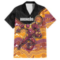 Custom Broncos Hawaiian Shirt Horse Mascot With Aboriginal Indigenous