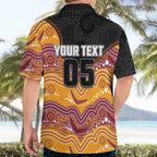 Custom Broncos Hawaiian Shirt Horse Mascot With Aboriginal Indigenous