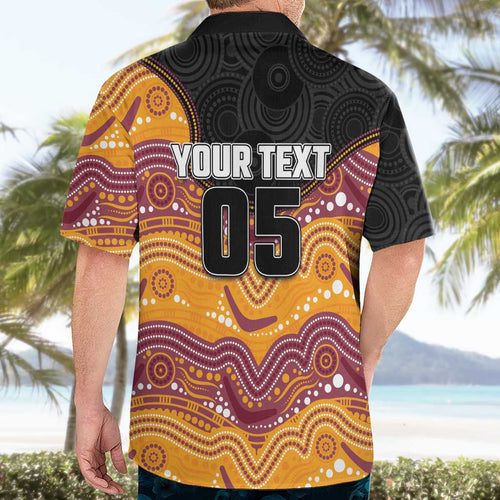 Custom Broncos Hawaiian Shirt Horse Mascot With Aboriginal Indigenous